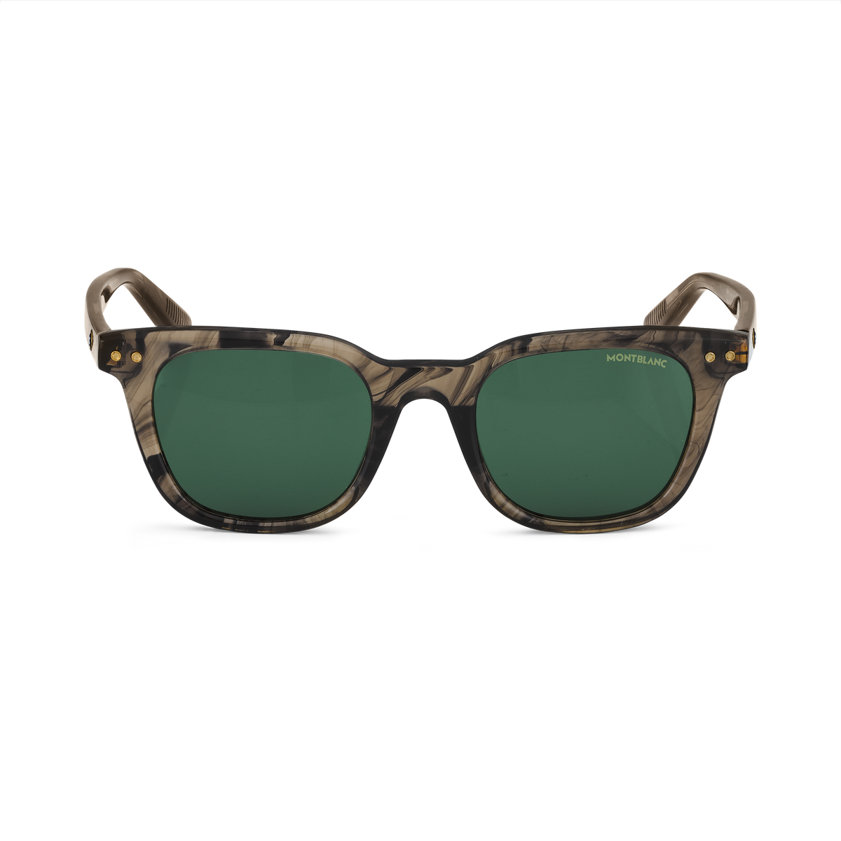Round Sunglasses with Brown-Colored Acetate Frame