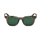 Round Sunglasses with Brown-Colored Acetate Frame