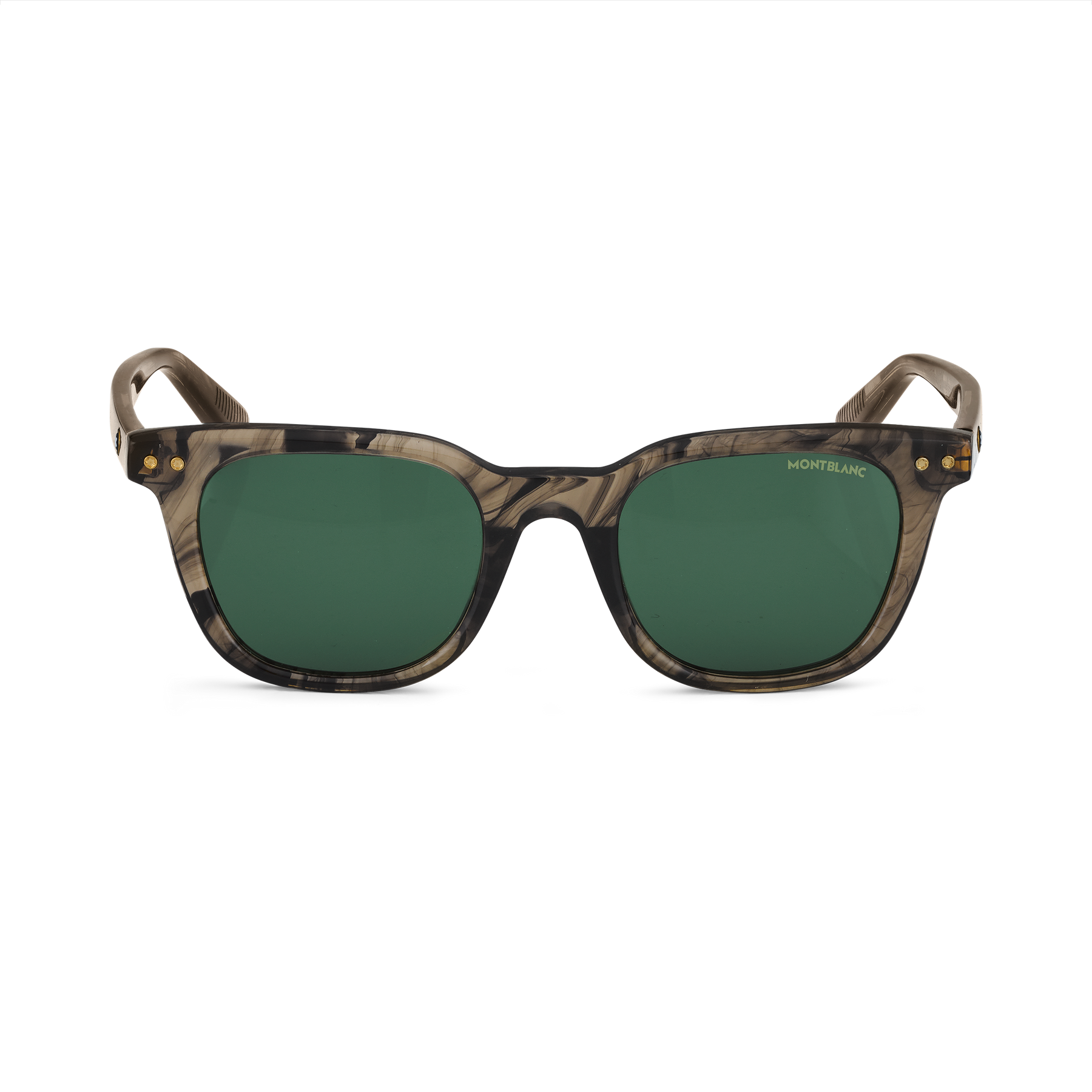 Round Sunglasses with Brown-Colored Acetate Frame
