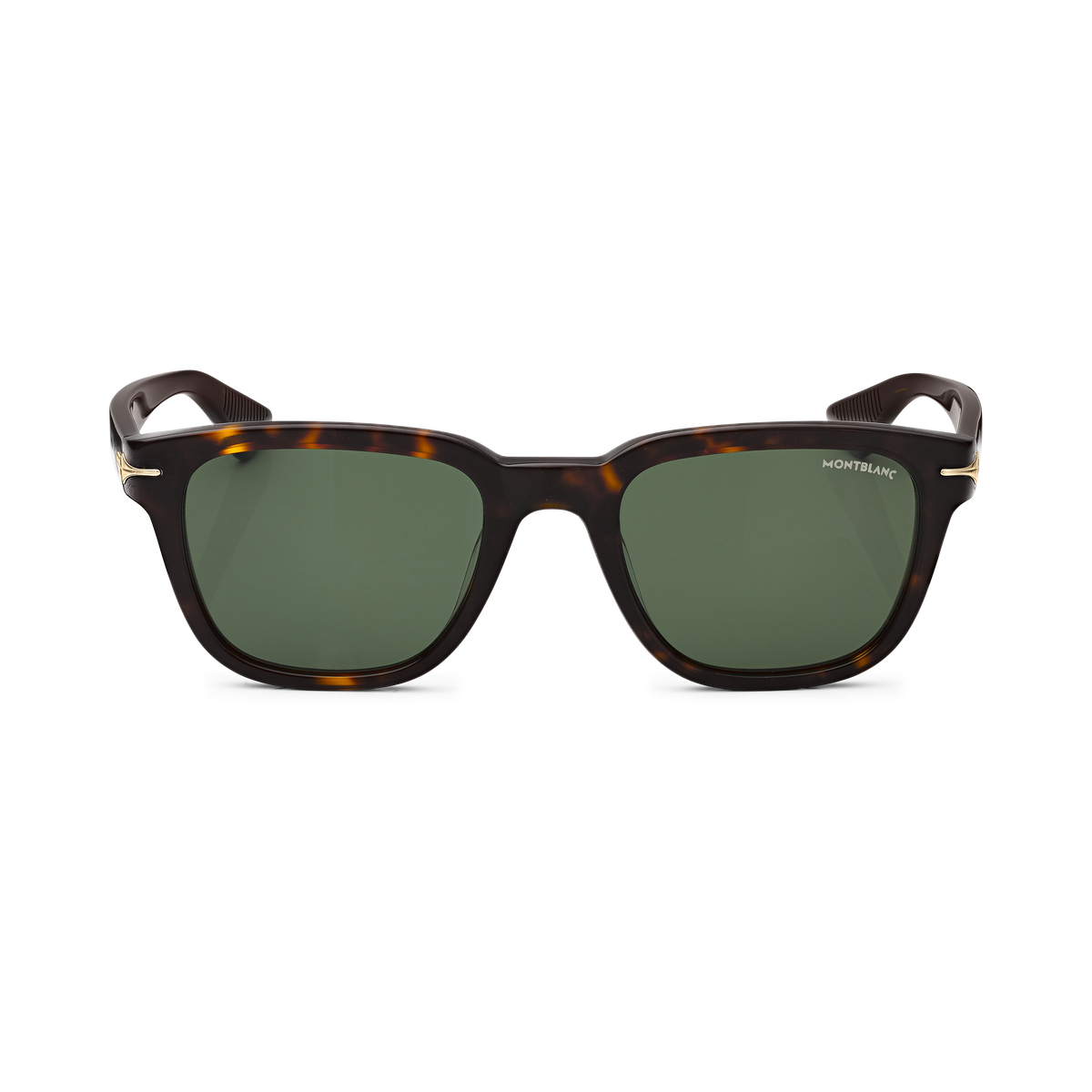 Squared Sunglasses with Havana-Colored Acetate Frame (M)
