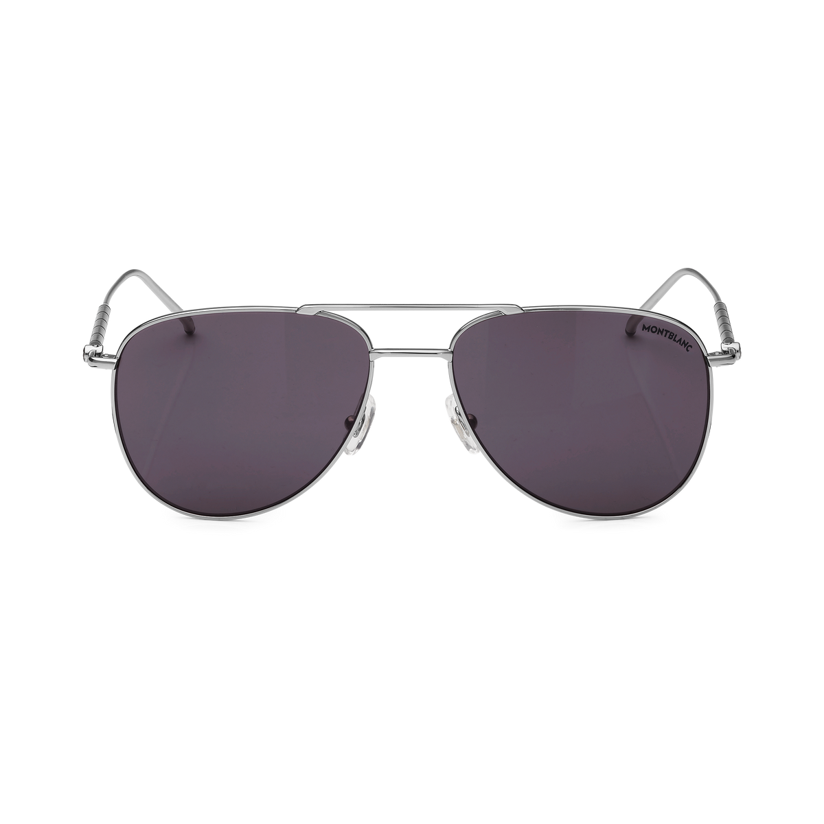 Squared Sunglasses with Silver-Colored Metal Frame