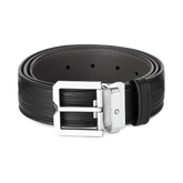 Black 35 mm leather belt