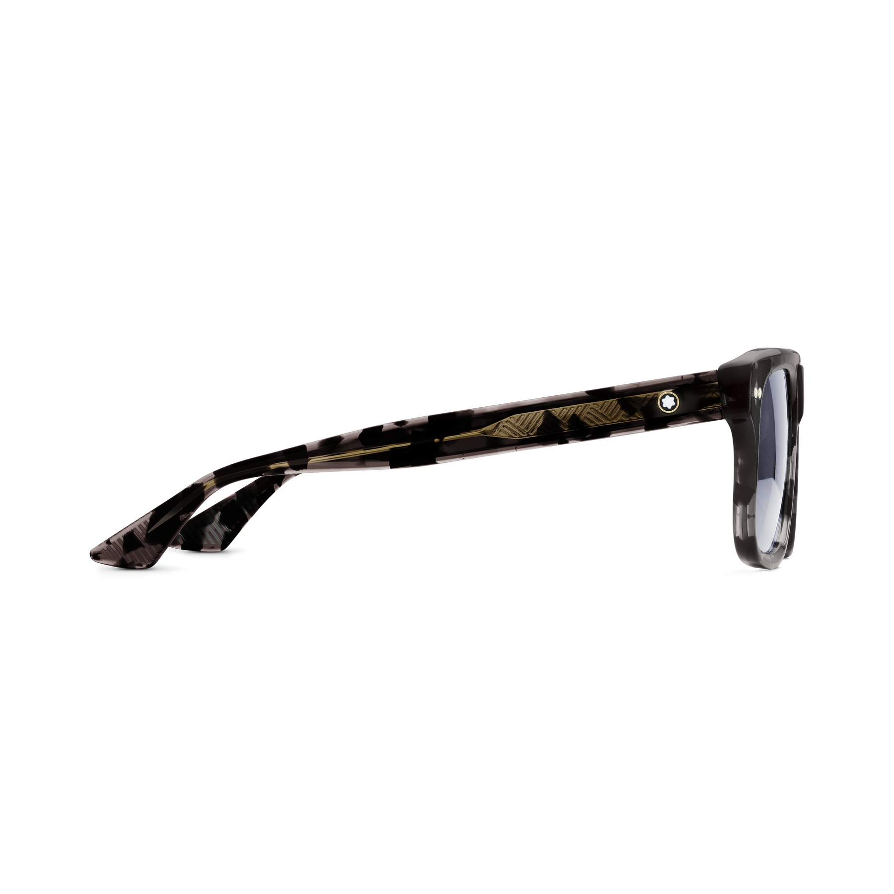 Rectangular Sunglasses with Black-Colored Acetate Frame