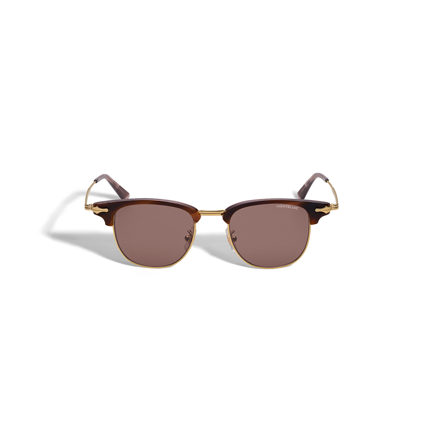 Rectangular Sunglasses Gold Coloured Metal Frame
