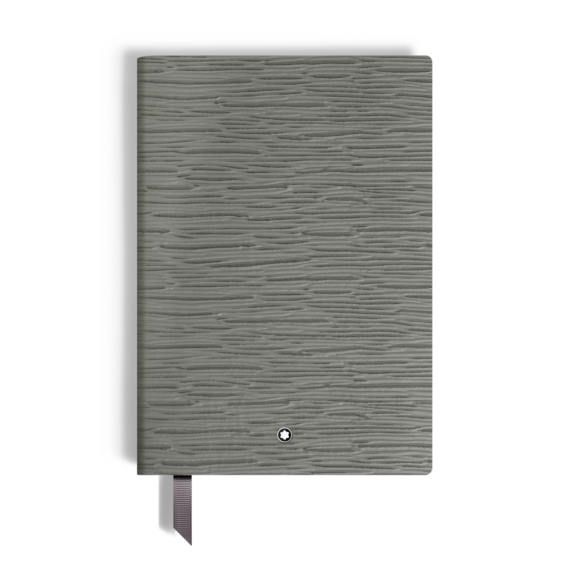 Notebook small, 4810 Medium Grey Leather, Grey, Lined Pages