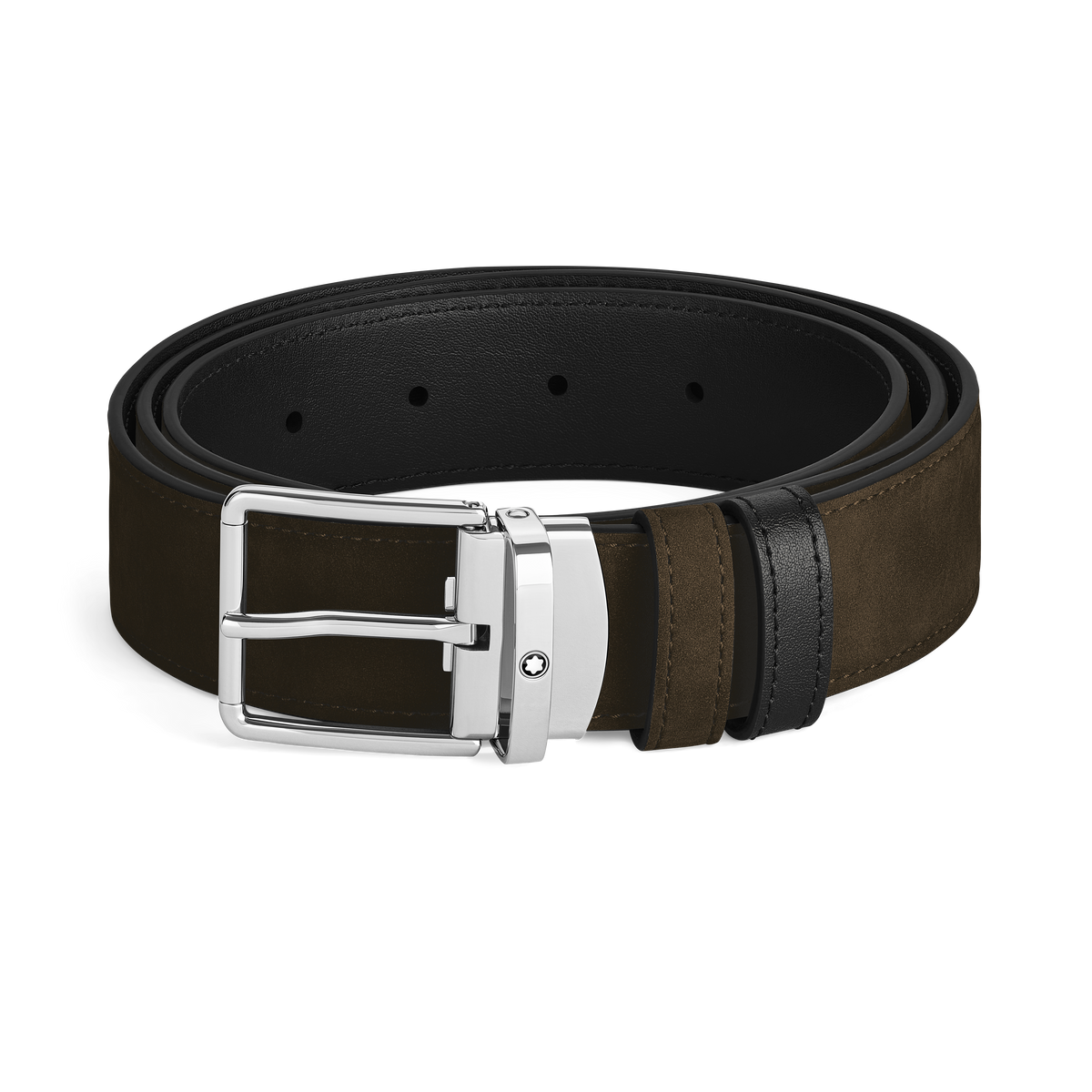 Everyday buckle brown/black 35mm reversible leather belt