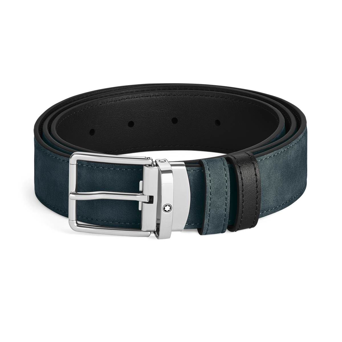 Everyday buckle velvet blue/black 35mm reversible leather belt