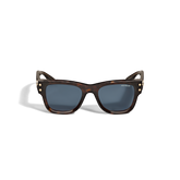 Squared Sunglasses with Havana Coloured Acetate Frame