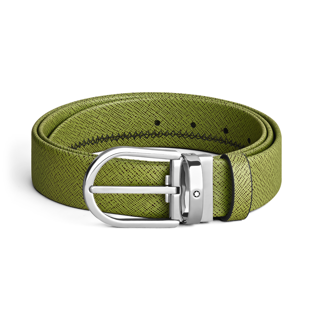 Horseshoe buckle multilime 35mm leather belt