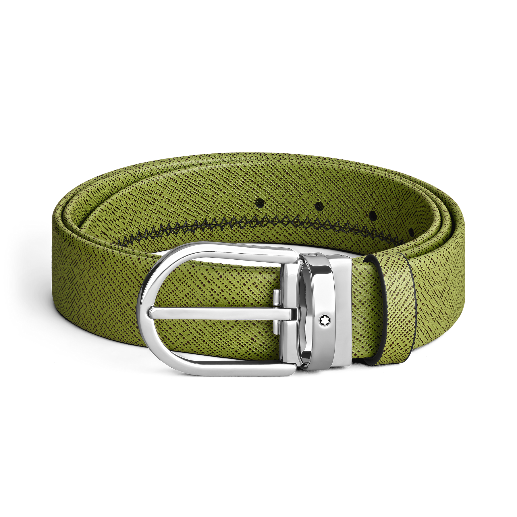 Horseshoe buckle multilime 35mm leather belt