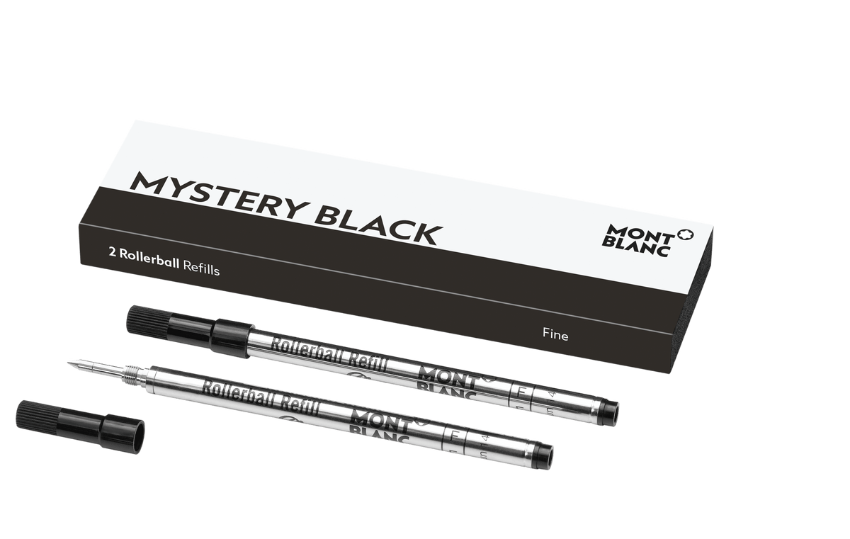 2 Rollerball Refills Fine, Mystery Black