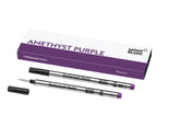 2 Rollerball Refills Medium, Amethyst Purple