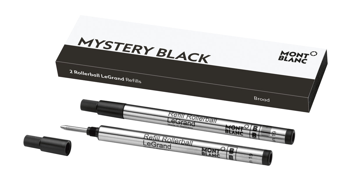 2 Rollerball LeGrand Refills Broad Mystery Black