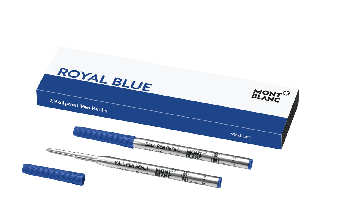 2 Ballpoint Pen Refills Medium Royal Blue