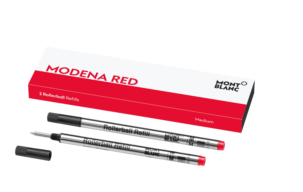 2 Rollerball Refills Medium, Modena Red