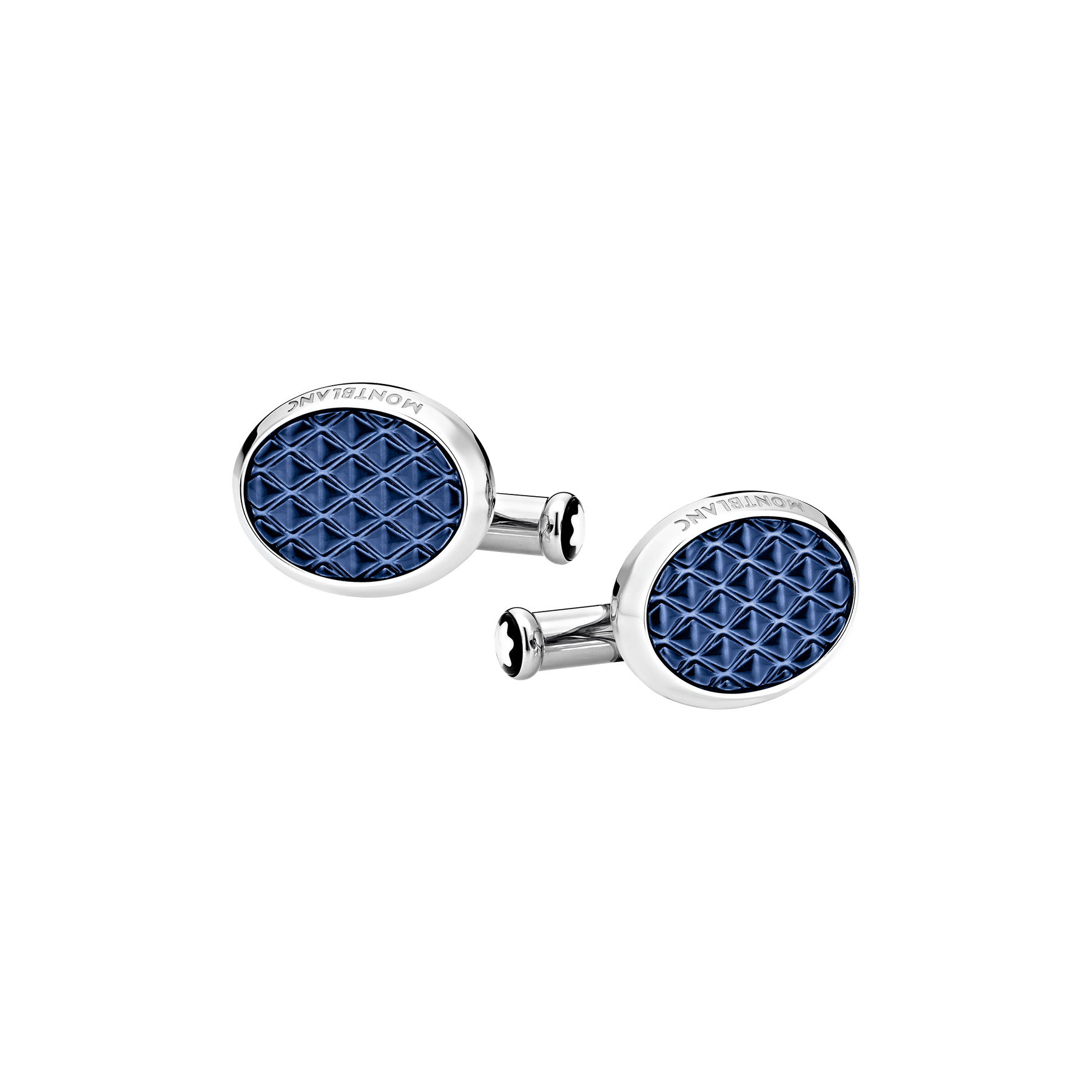 Meisterstück Cufflinks Oval Steel Lacquer