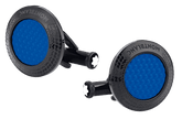 Montblanc Meisterstück Great Masters Pirelli Cufflinks in Steel with Blue Lacquer