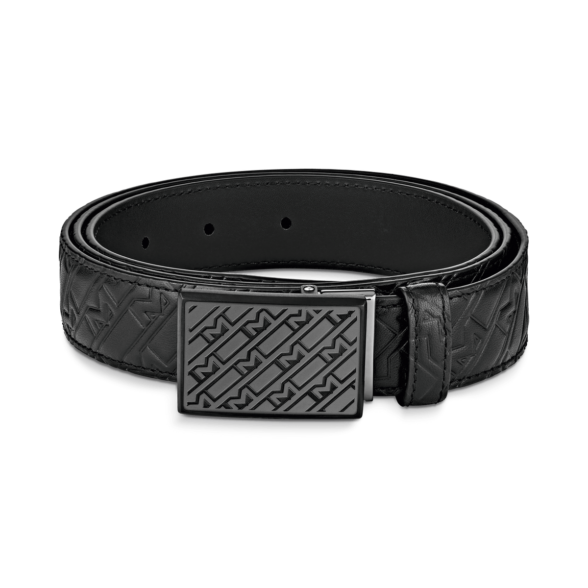 Black 30 mm leather belt