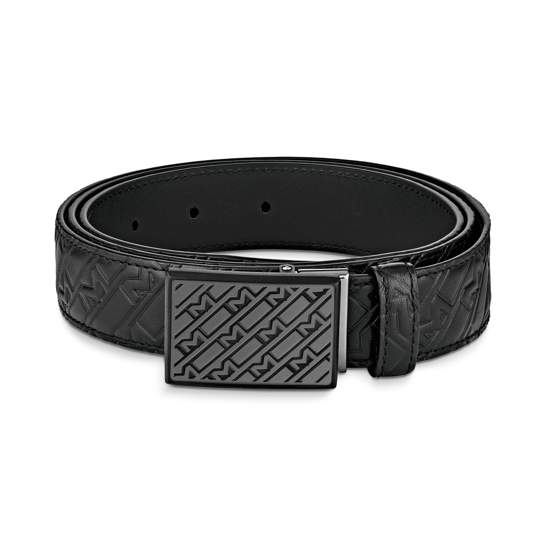 Black 30 mm leather belt