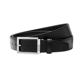 Black 35 mm leather belt