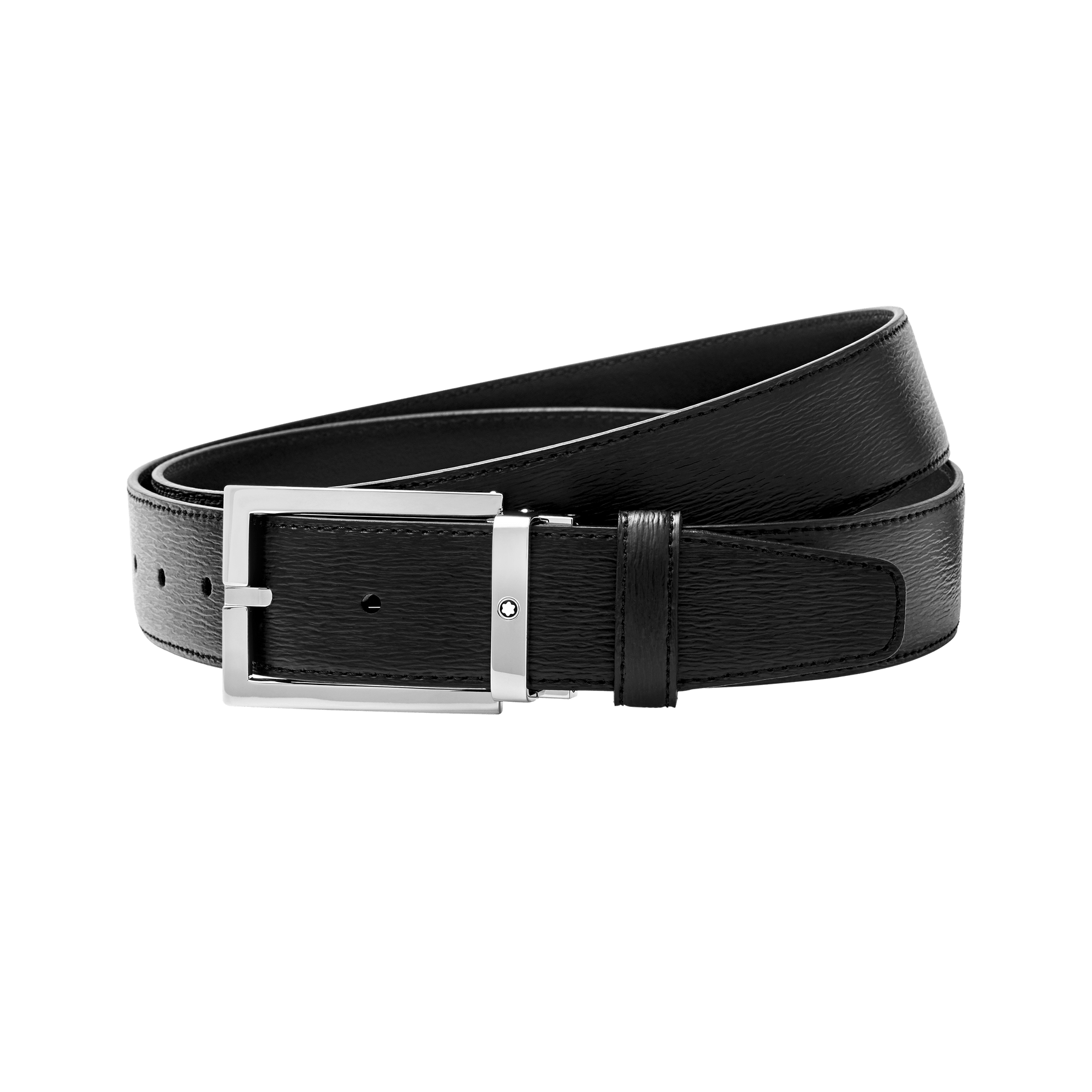 Black 35 mm leather belt