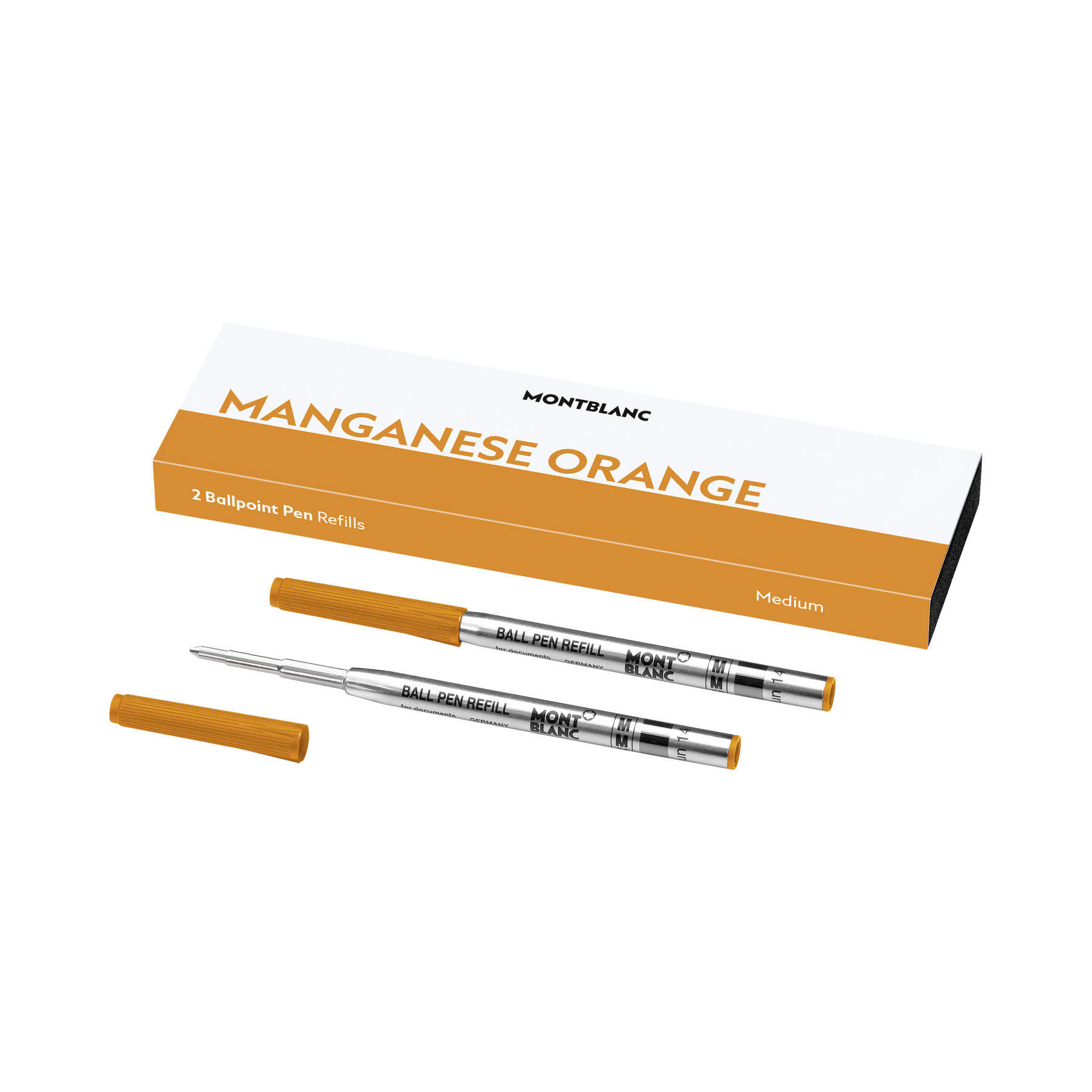 2 Ballpoint refills, manganese orange (M)