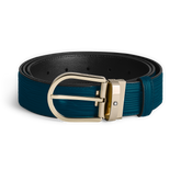 Horseshoe buckle cyprus blue 35mm leather belt