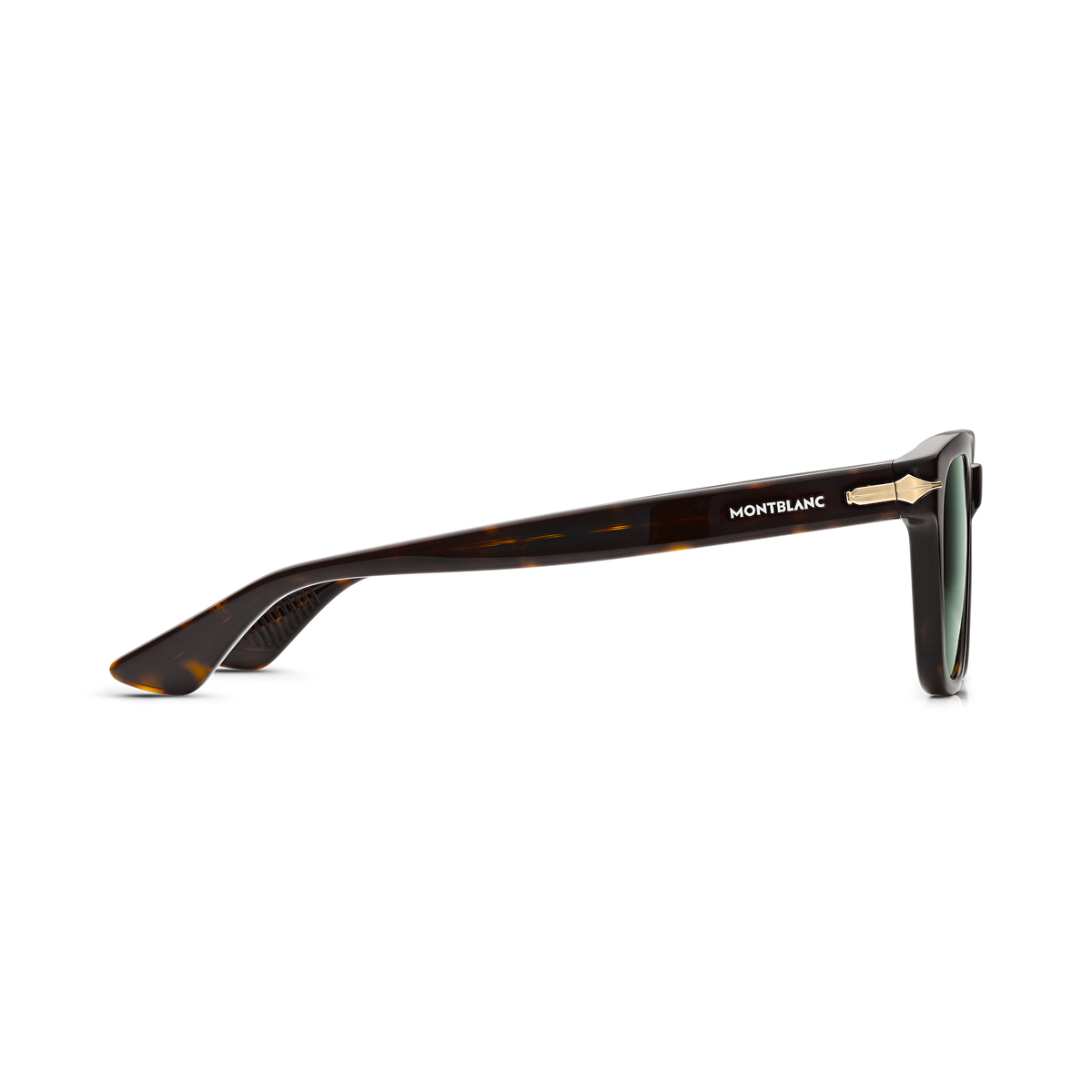 Squared Sunglasses with Havana-Colored Acetate Frame (S)