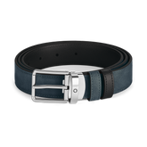 Everyday buckle velvet blue/black 30mm reversible leather belt