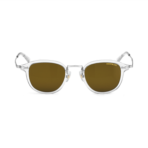 Round Sunglasses with Gray-Colored Injected Frame