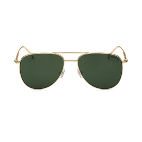 Squared Sunglasses with Gold Colored Metal Frame