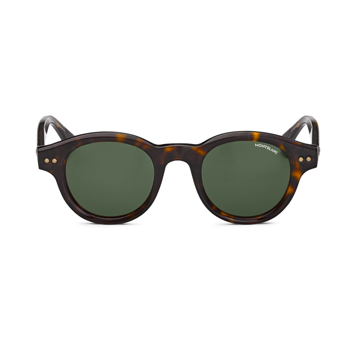 Round Sunglasses with Havana-Colored Acetate Frame