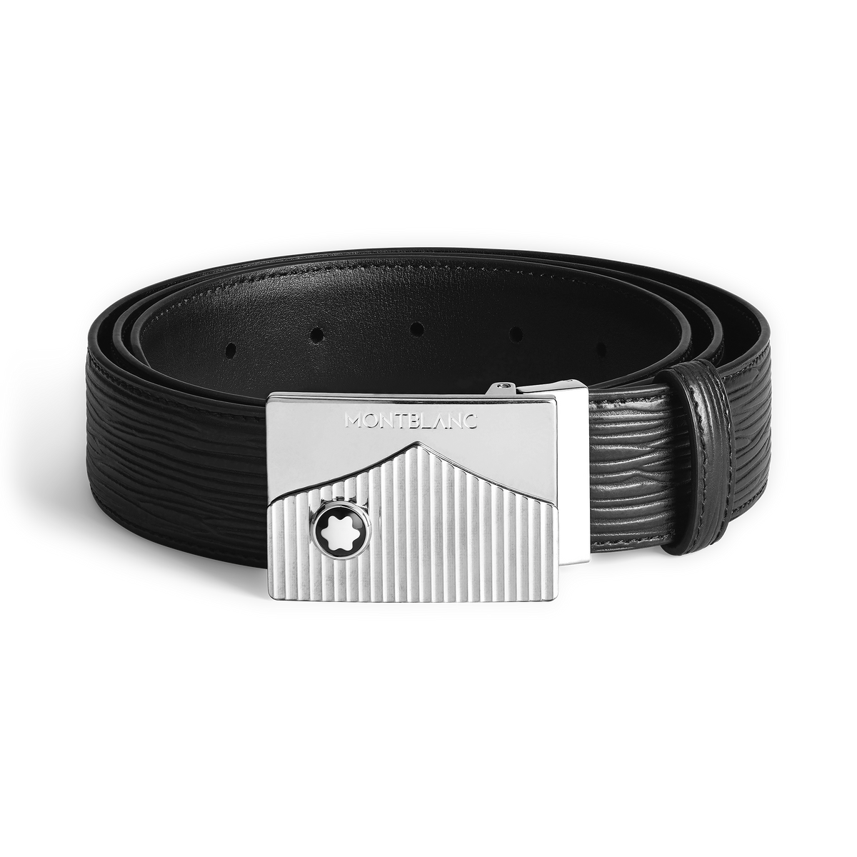 Black 35 mm leather belt