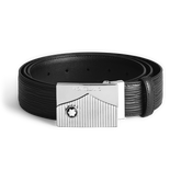 Black 35 mm leather belt