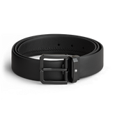 Black 35 mm leather belt