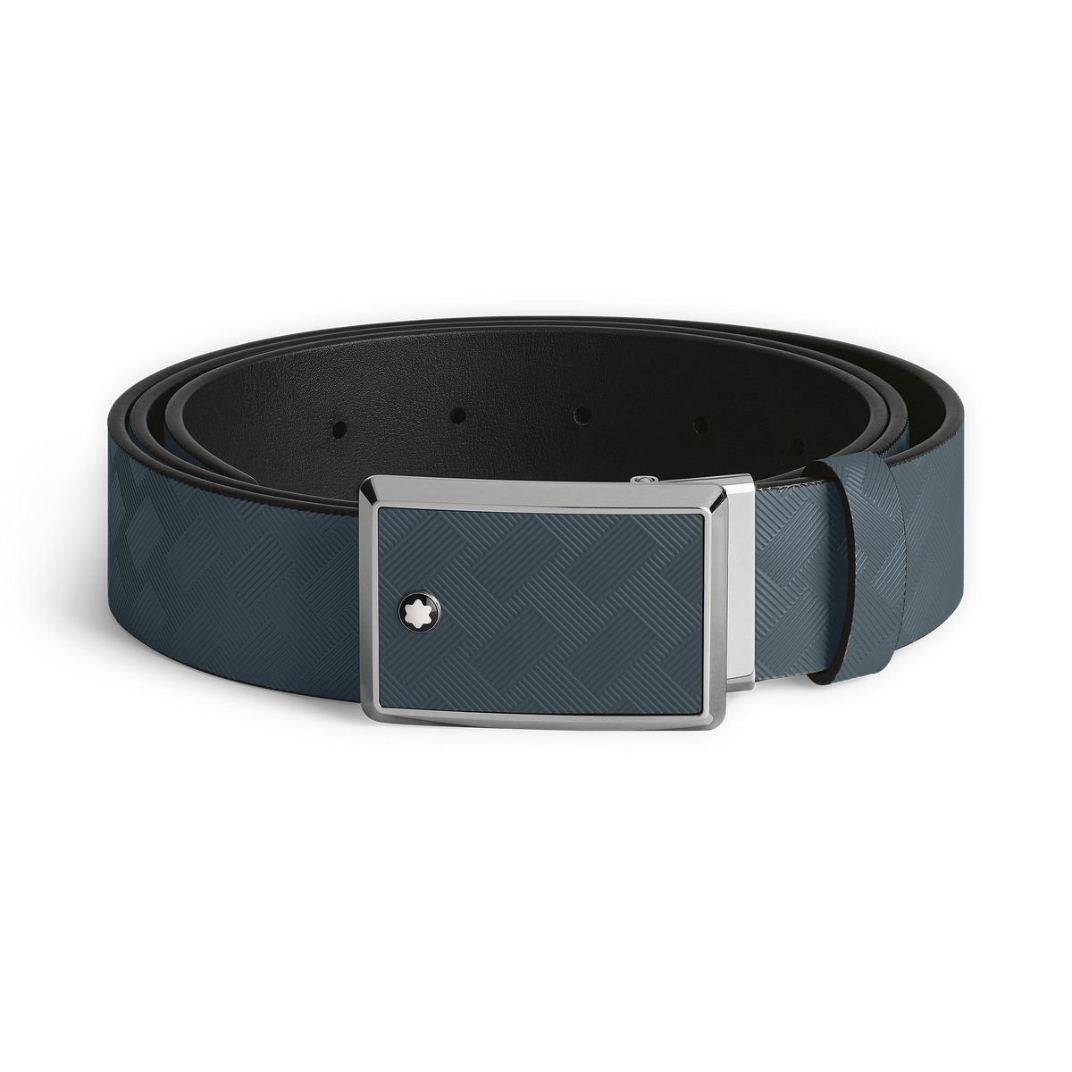 Avio blue 35mm leather belt