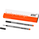 2 Rollerball Refills Medium, Lucky Orange