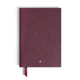 Notebook Medium, Cassis Leather, Burgundy, Lined Pages