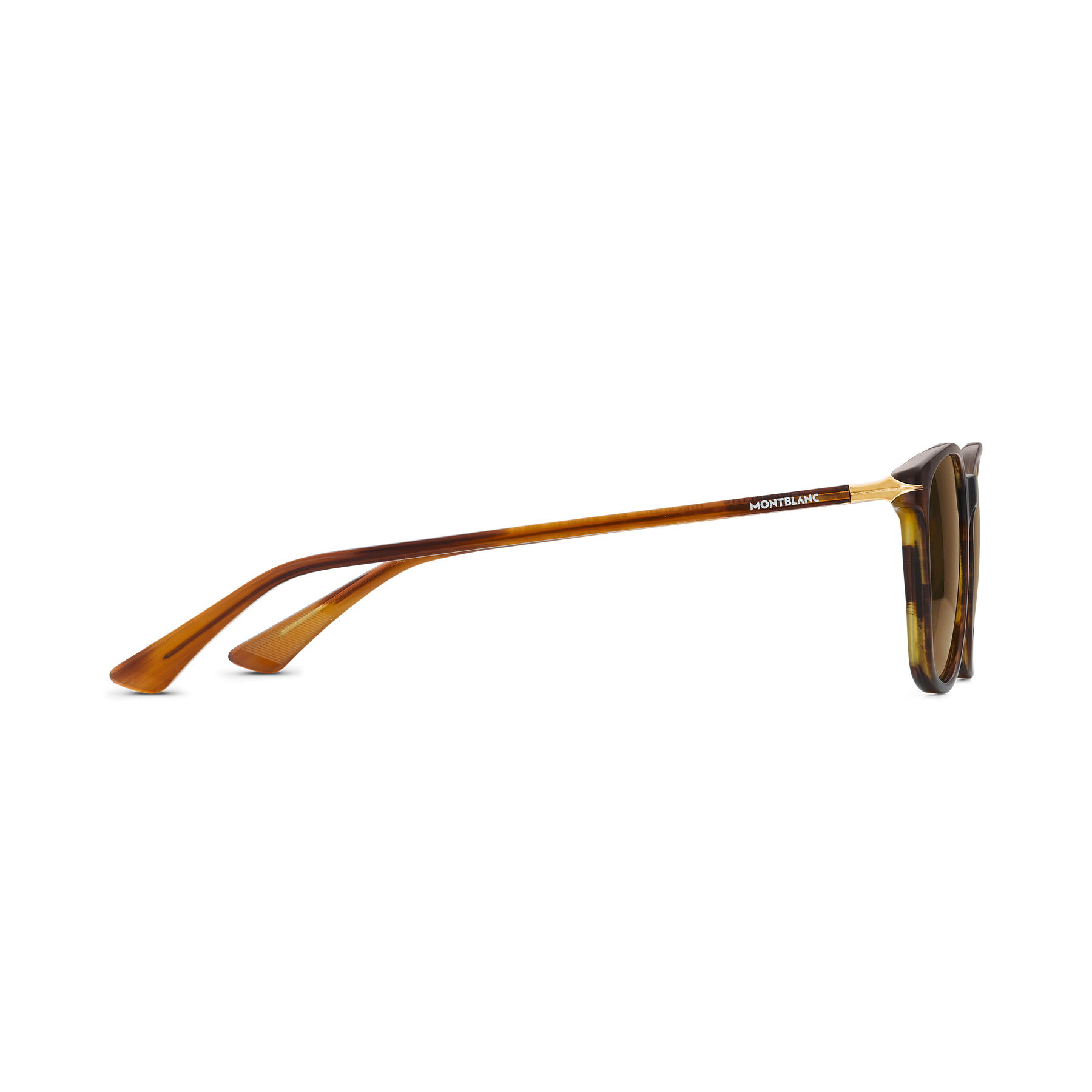 Squared Sunglasses with Brown-Colored Acetate Frame