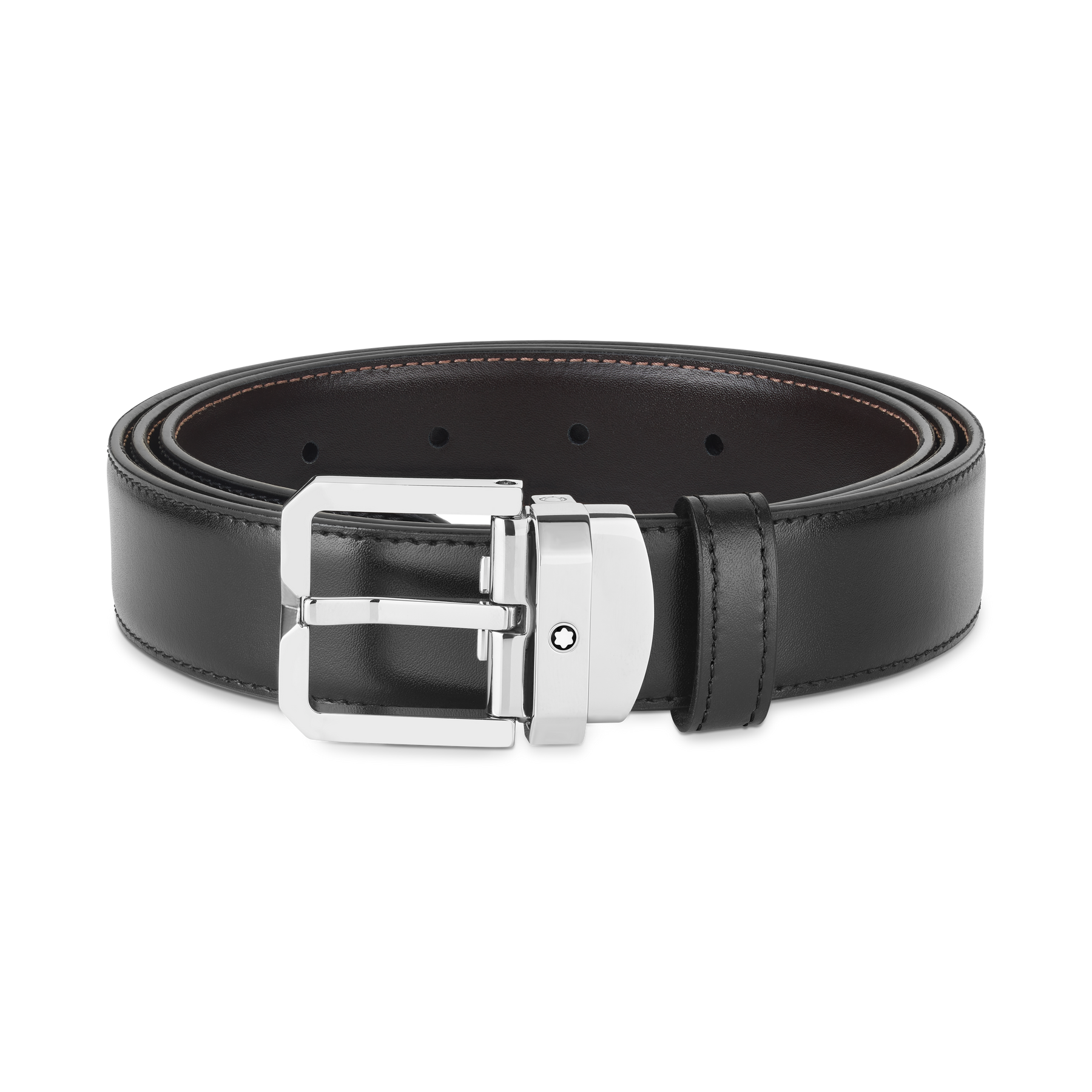 Black/brown 30mm reversible leather belt