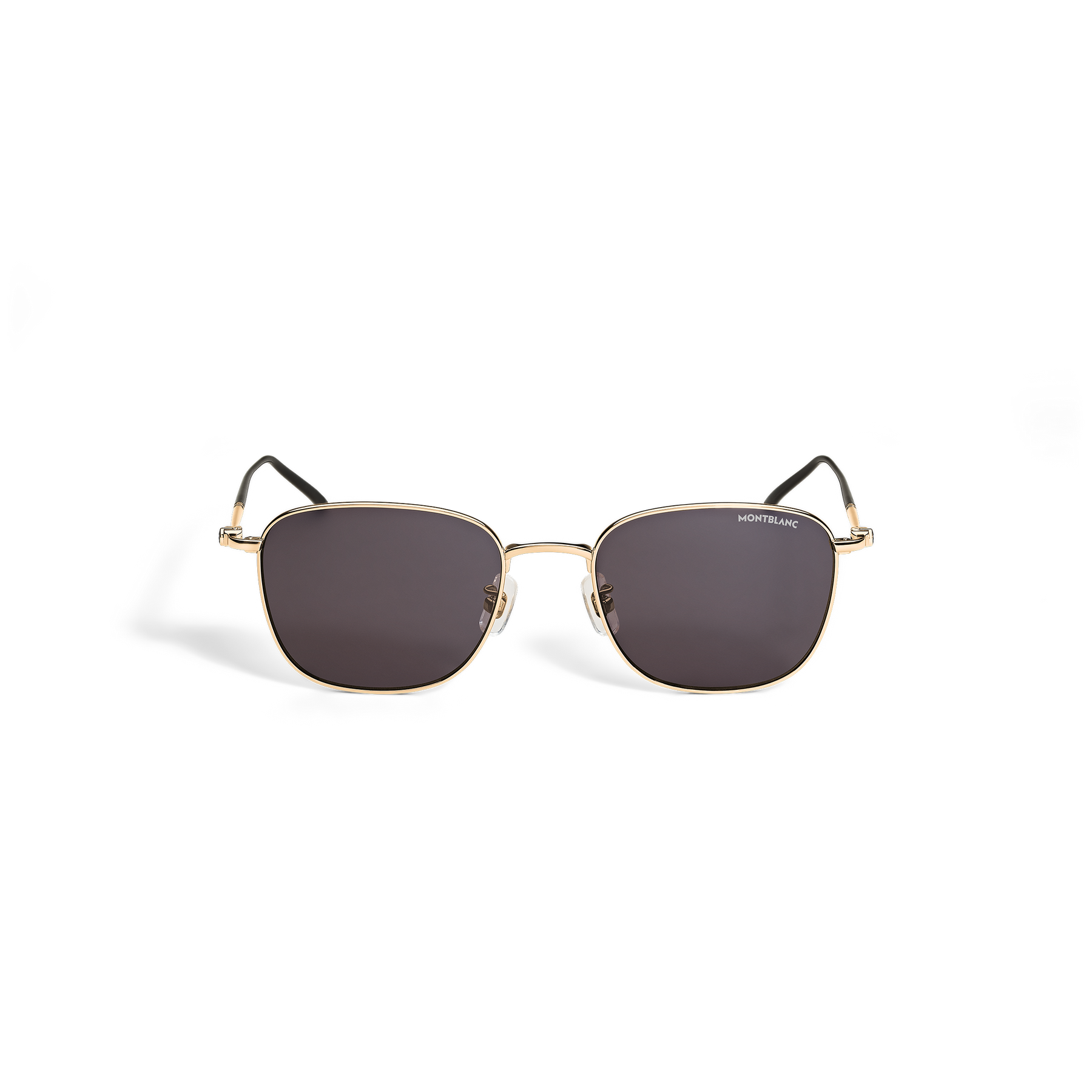 Squared Sunglasses with Gold-Colored Metal Frame