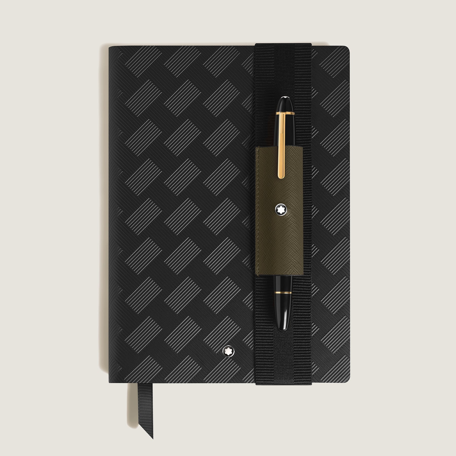 1-Pen Loop with Elastic Band in Sartorial Leather