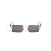 Squared Sunglasses with Gold Col Metal Frame