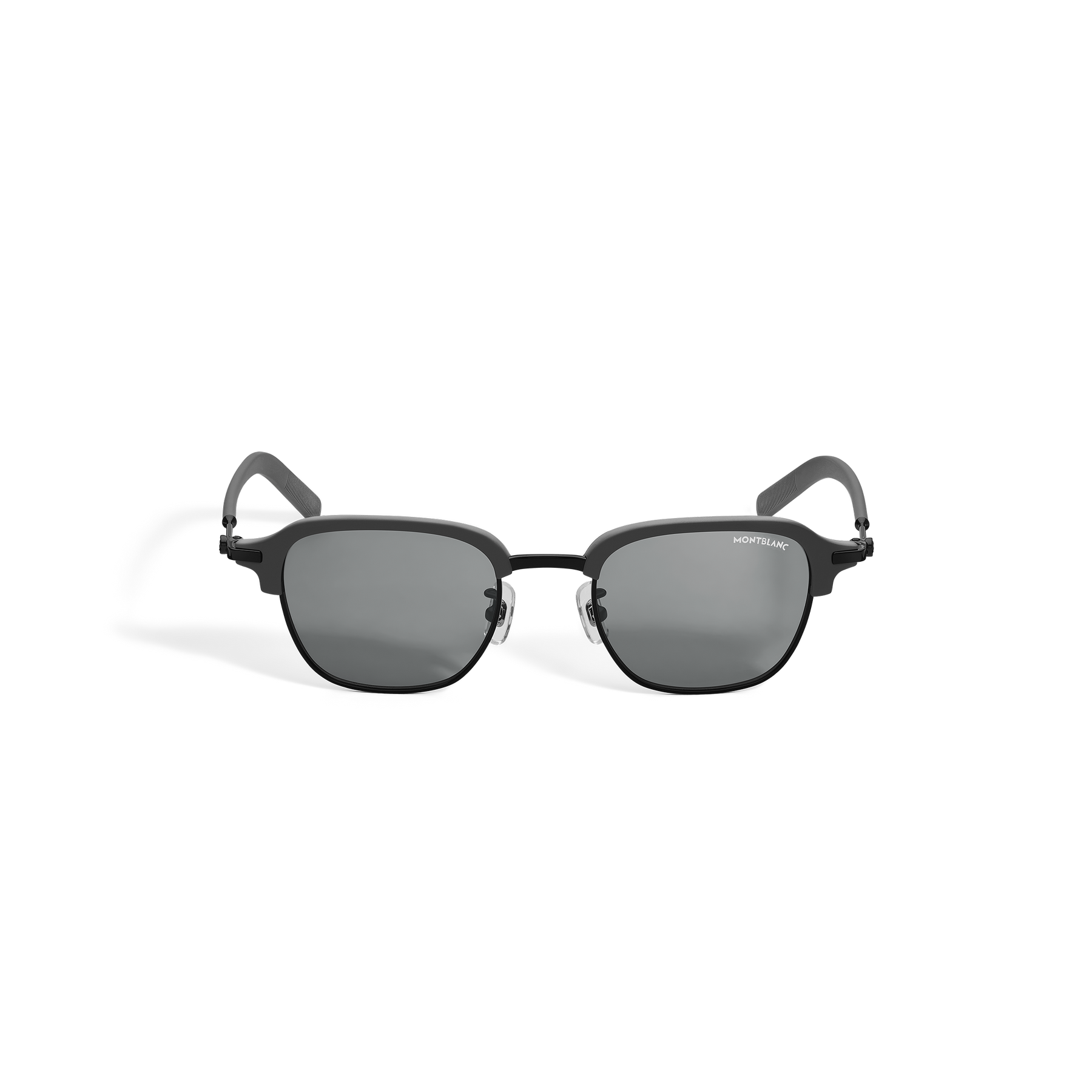 Rectangular Sunglasses with Black Metal Frame