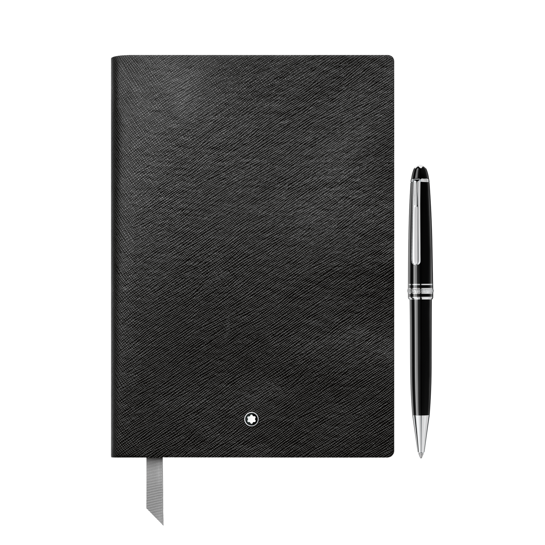 Set with the Meisterstück Classique Platinum-Coated Ballpoint Pen and Notebook #146 in Black