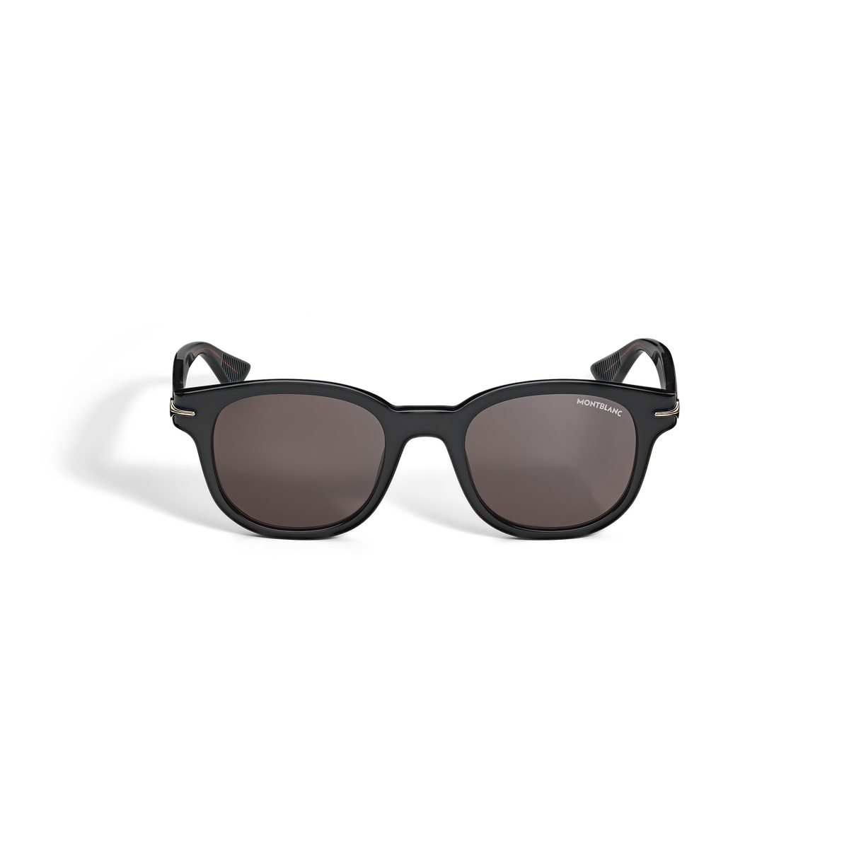 Round Sunglasses with Acetate Black Frame