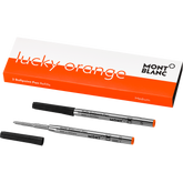 2 Ballpoint Pen Refills Medium, Lucky Orange