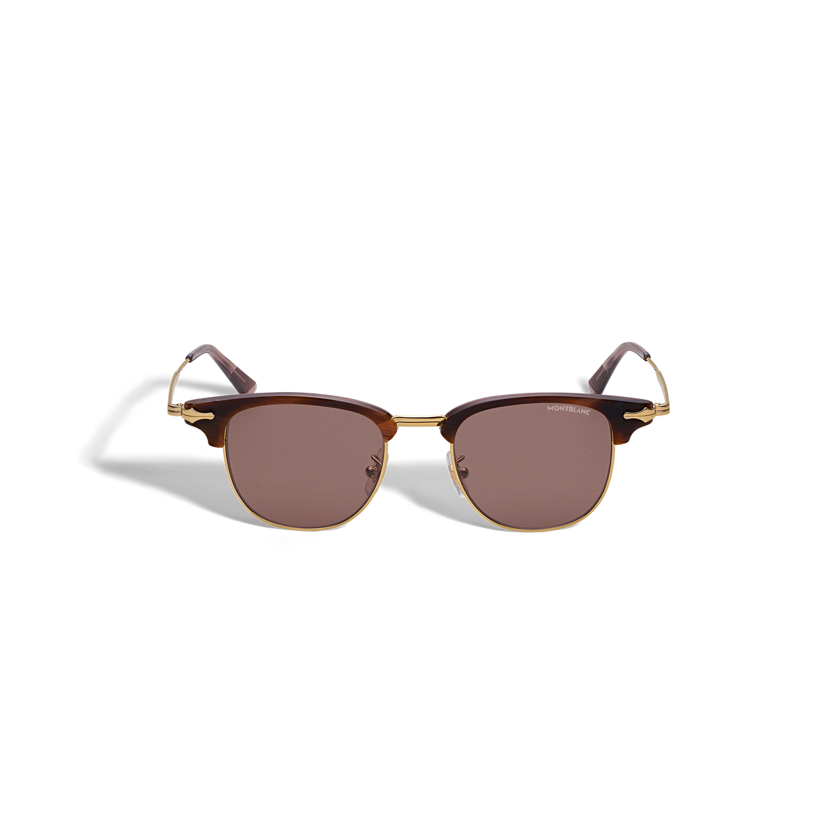 Rectangular Sunglasses Gold Coloured Metal Frame
