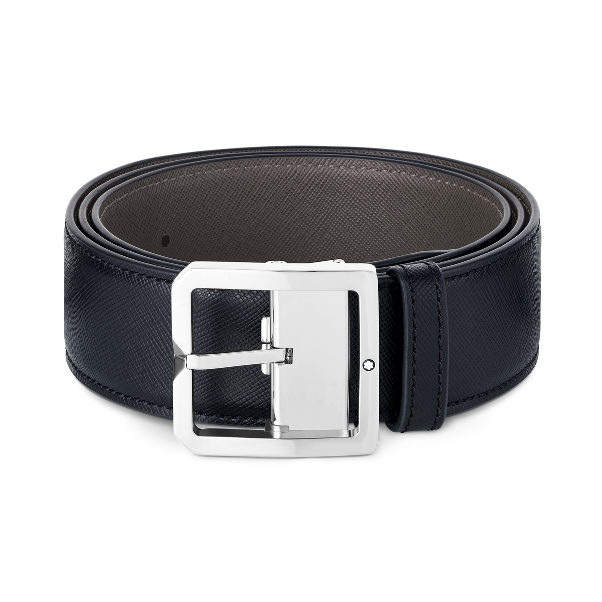 Black/Grey 40 mm reversible leather belt