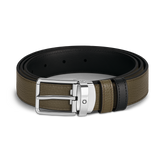 Everyday buckle khaki/black 30mm reversible leather belt